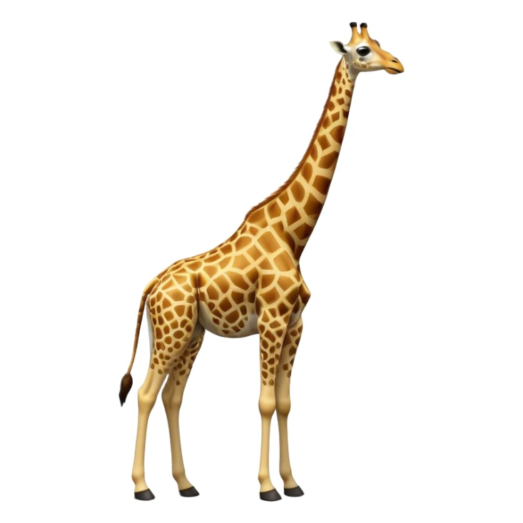 cinematic-giraffe-realistic-full-body-standing-emoji,-towering-elegantly-over-the-savanna,-long-neck-arched-slightly,-head-tilted-dramatically,-sleek-golden-coat-with-bold-brown-patches,-large-dark-eyes-exuding-playful-wisdom,-simplified-yet-realistic-focused-features,-highly-detailed,-glowing-with-an-almost-sarcastic-glow sticker