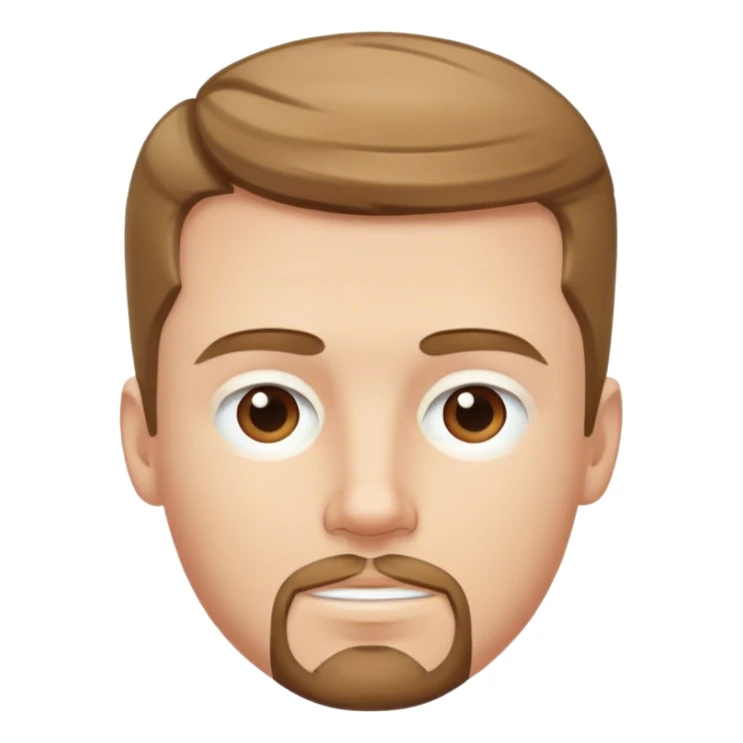 white male with short light brown hair on forehead with goatee sticker
