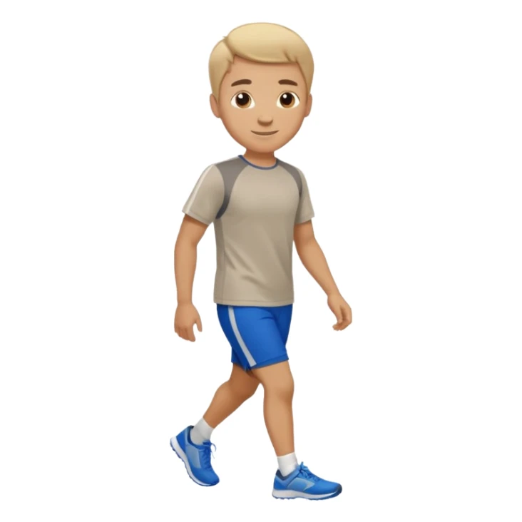 a man walking with sport t shirt sticker