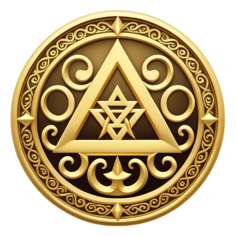 tetragrammaton symbol stylized as a mystical glyph emoji sticker