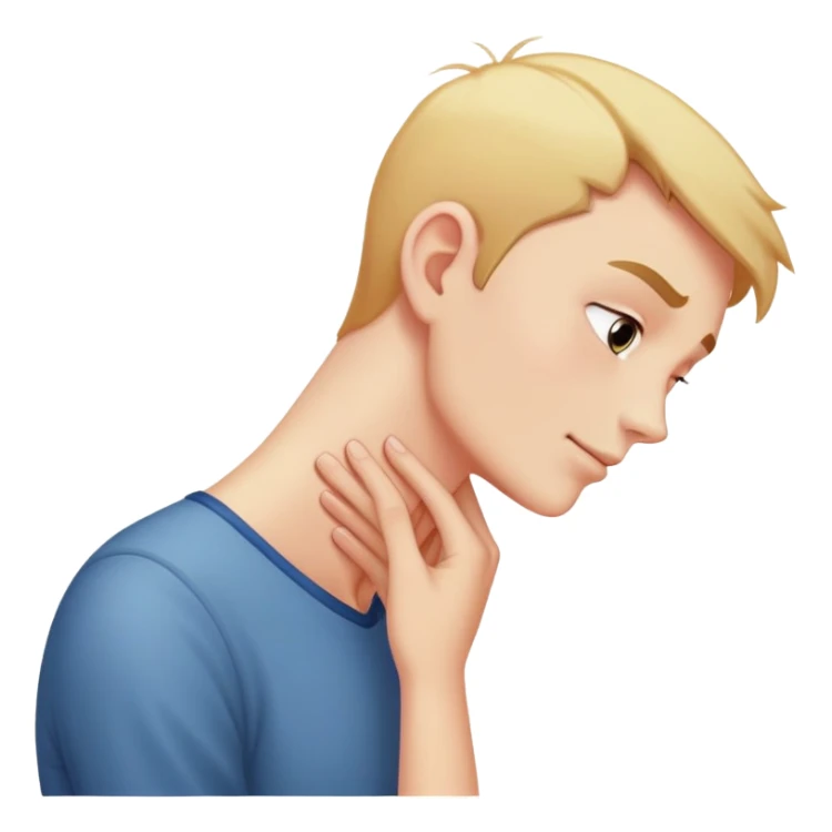 a person craning their neck to look up at their tall crush, both blushing, visible height gap sticker