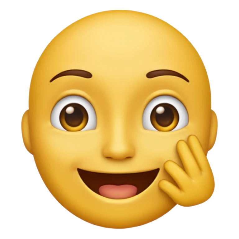 telling a secret yellow emoji sticker