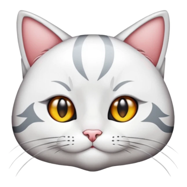 Kısa siyah küt saçlı anime kızı kedi kulaklı sticker