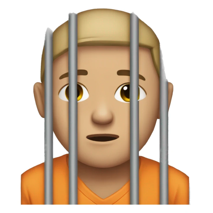 Make an emoji of me crying behind bars in jail sticker