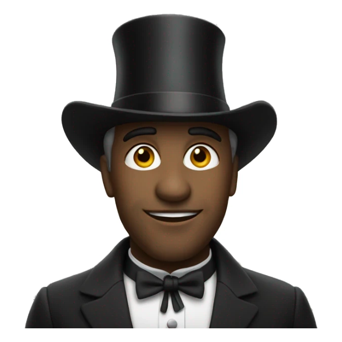 A movie icon with a tophat sticker