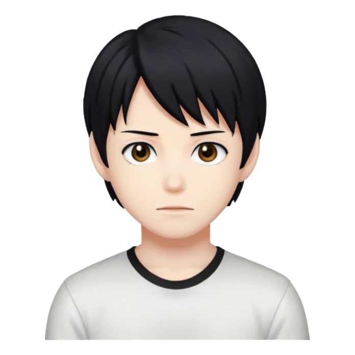 My hero academy character Todoroki with black hair sticker