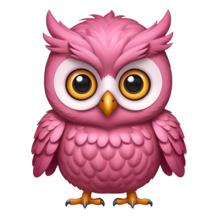 image of a pink owl sticker