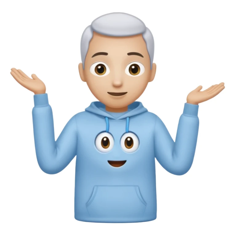 No head..it has 1 eye....stands upright ...wears clothing. is light grey and light blue..looks happy and cuddly... doesnt have a full head.... there is a appendage coming out of top of body with a single large eye sticker