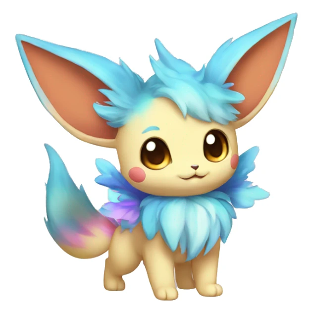 Colorful Kawaii Eeveelution-Cute-Pokémon-fusion full body sticker