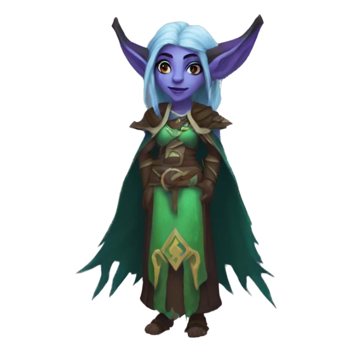 night elf female druid from world of warcraft sticker