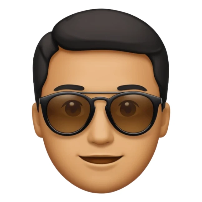 Siyah gözlüklü erkek emojisi  sticker