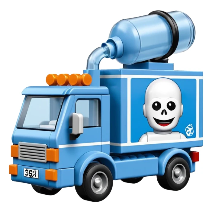  Mr. Freeze’s lightning Bug busters exterminators moving truck Lego  sticker