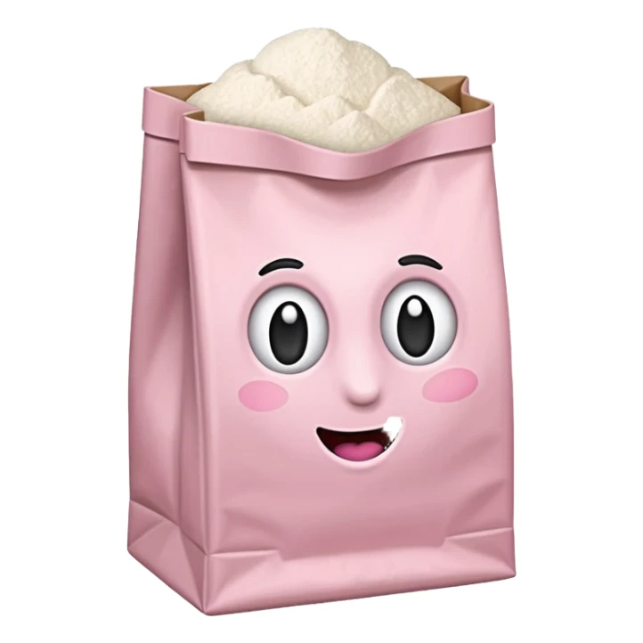 Pastel Pink Bag of flour  sticker