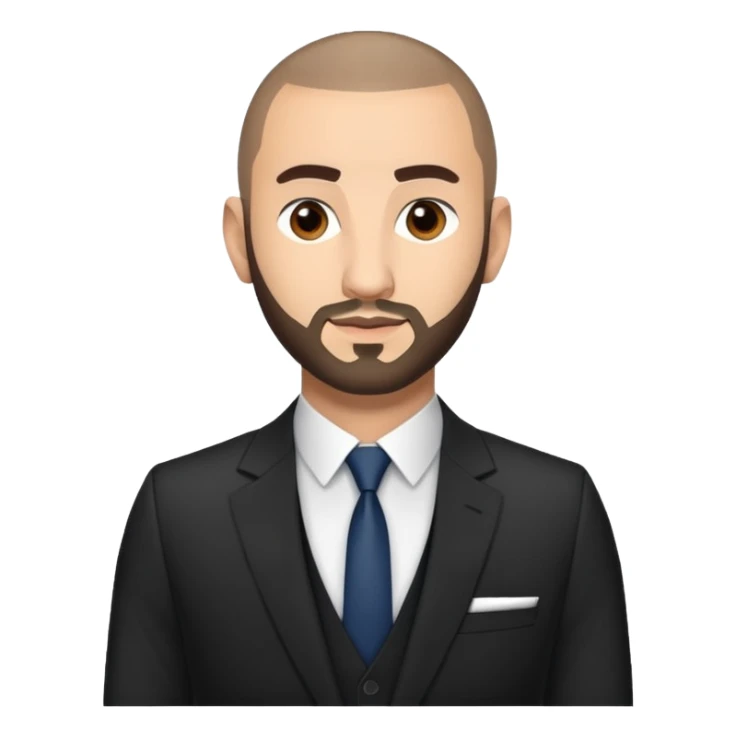 karim benzema, light skinned, wearing suit, photorealistic sticker