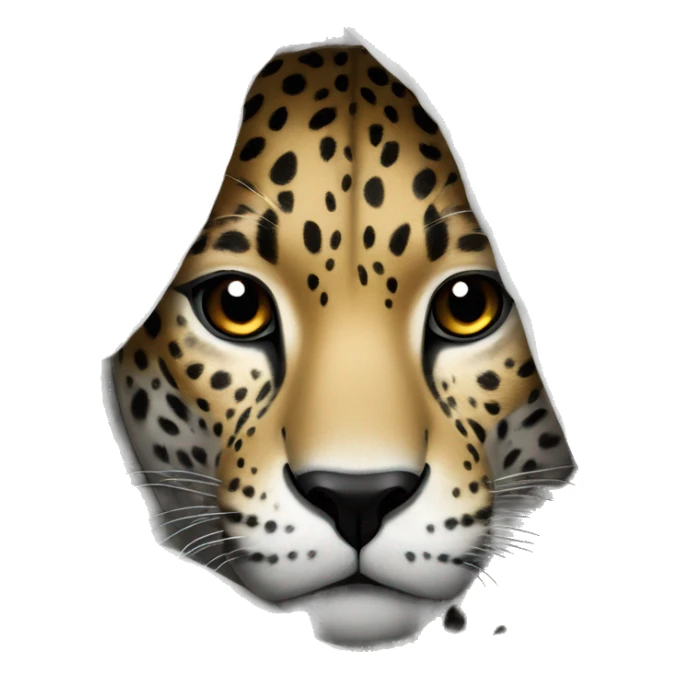 Jaguar covered in a white blanket sticker