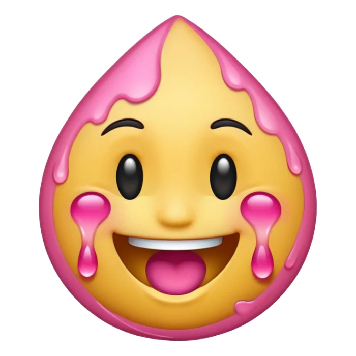 laughing emoji with pink tears sticker