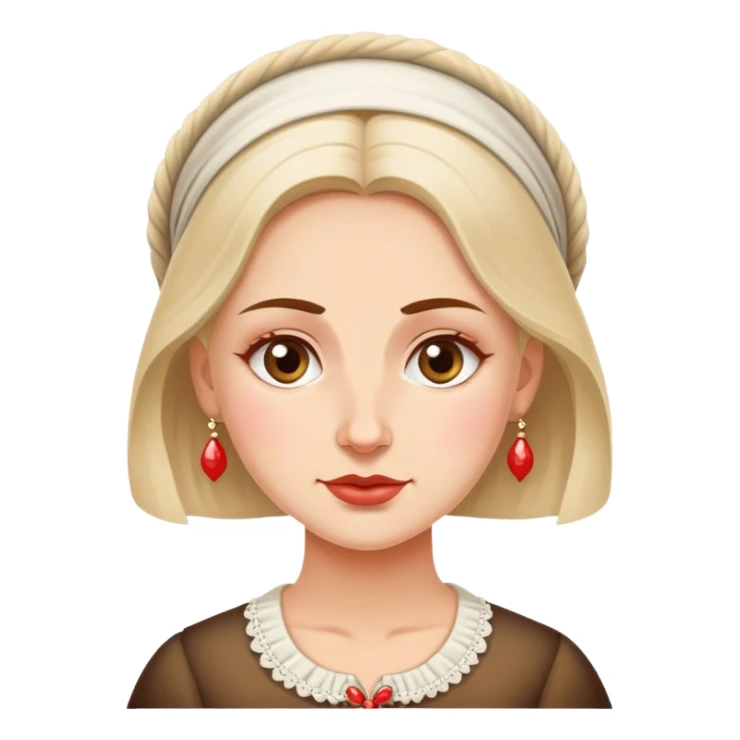 traditional polish european woman simple-traditional  sticker