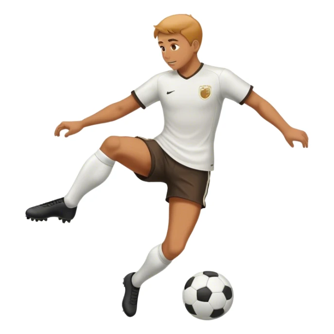 Me standing kicking the soccer ball sticker