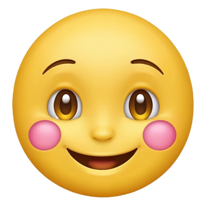 Emoji that is loking happy on the side sticker