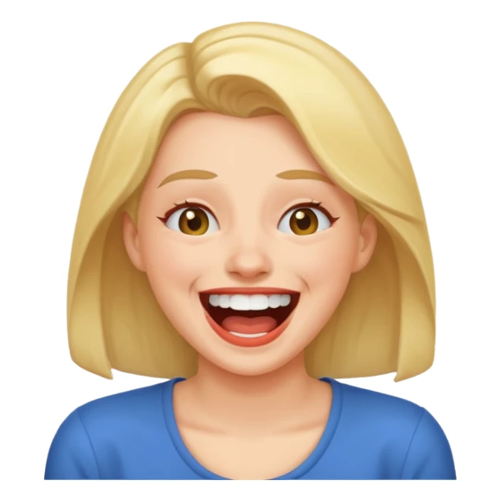 Stressed laughing woman sticker