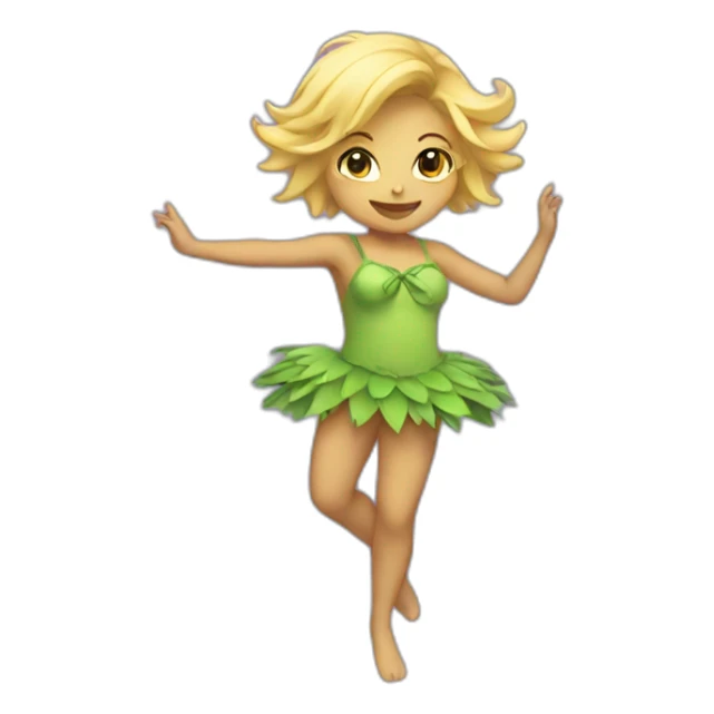 blonde girl dancing in a bird costume sticker