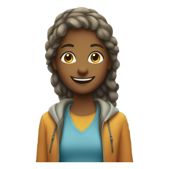 smiling girls in outdoor scene sticker