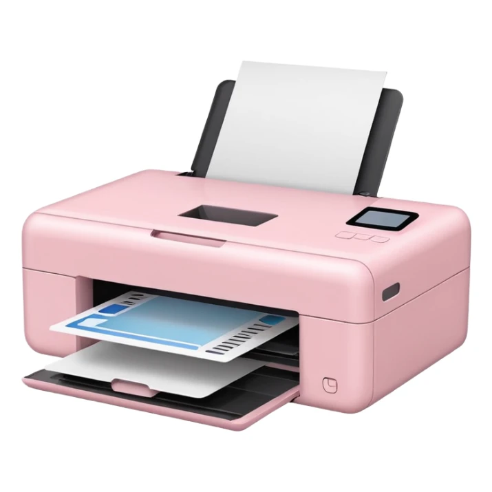 Light Pale Pink scan Pringer sticker