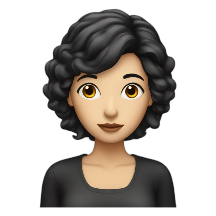 women with blac hair filling calculating sticker