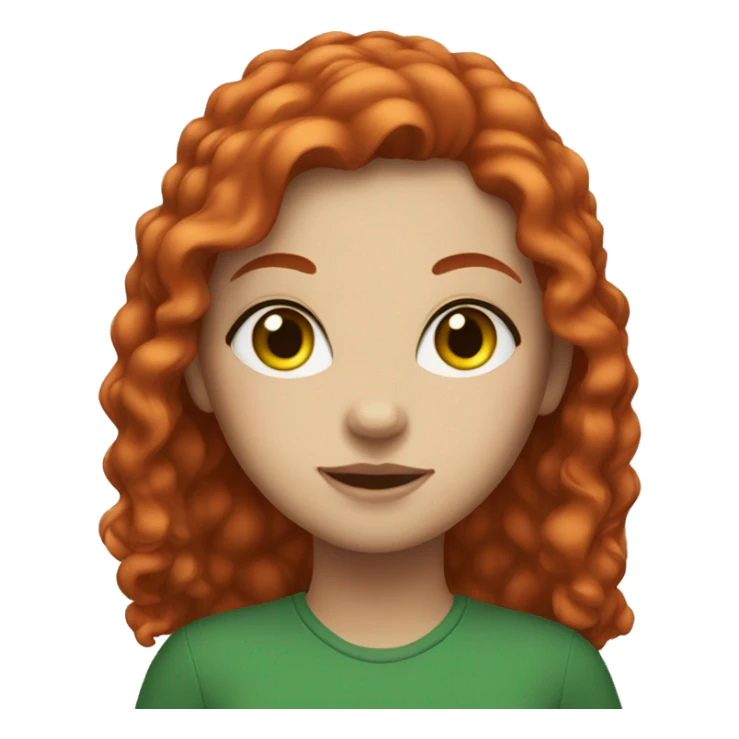Girl with red hair and green eyes sticker