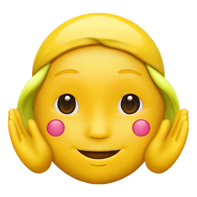 neon calm and relaxed emoji sticker