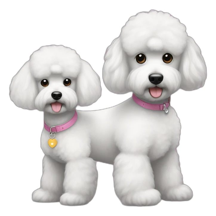 Poodle and Bichon Frise mix black fur sticker