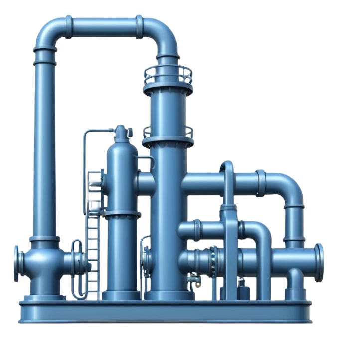 oil pumping station steel shiny sticker