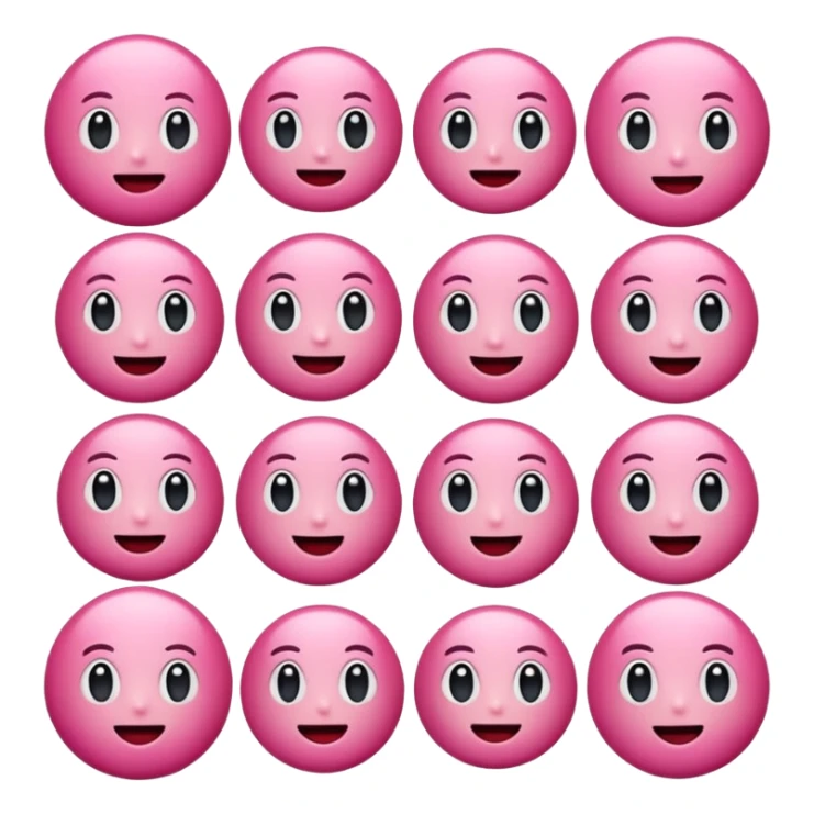 Emoji de colorrs rosados sticker