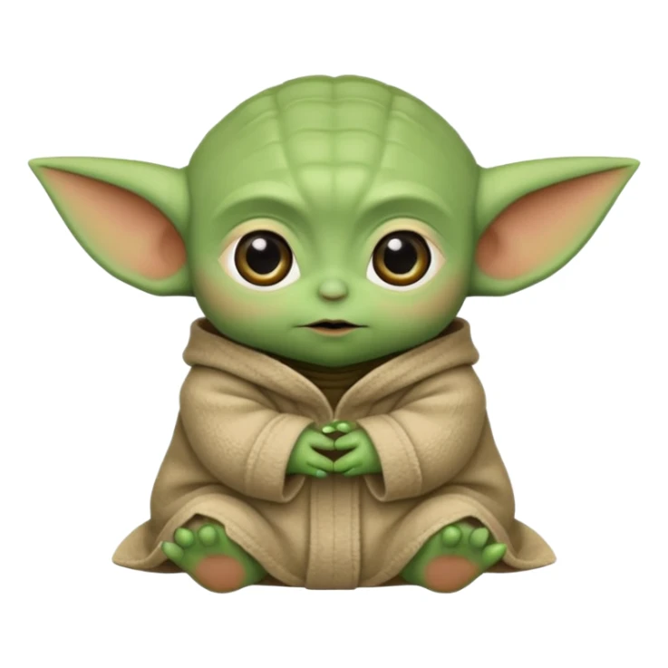 Baby yoda emoji sticker