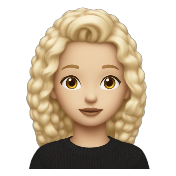 Blond girl in black Calvin Klein sweater sticker