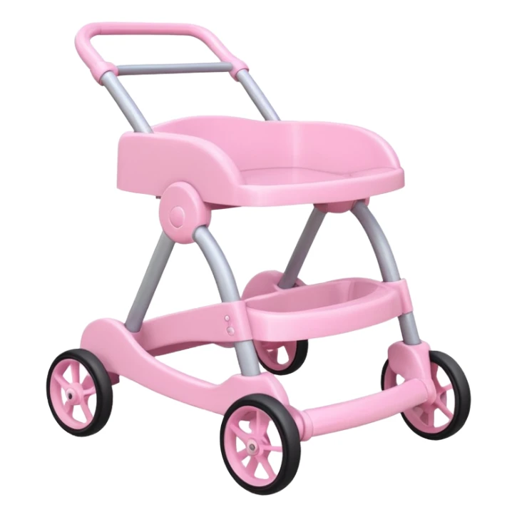 pink baby walker sticker