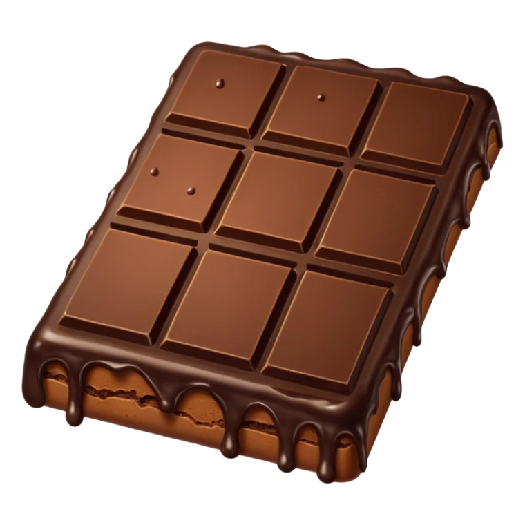 Melted rotten chocolate bar like the original. sticker