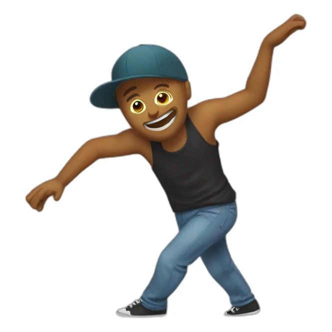Emoji qui fait un dab sticker