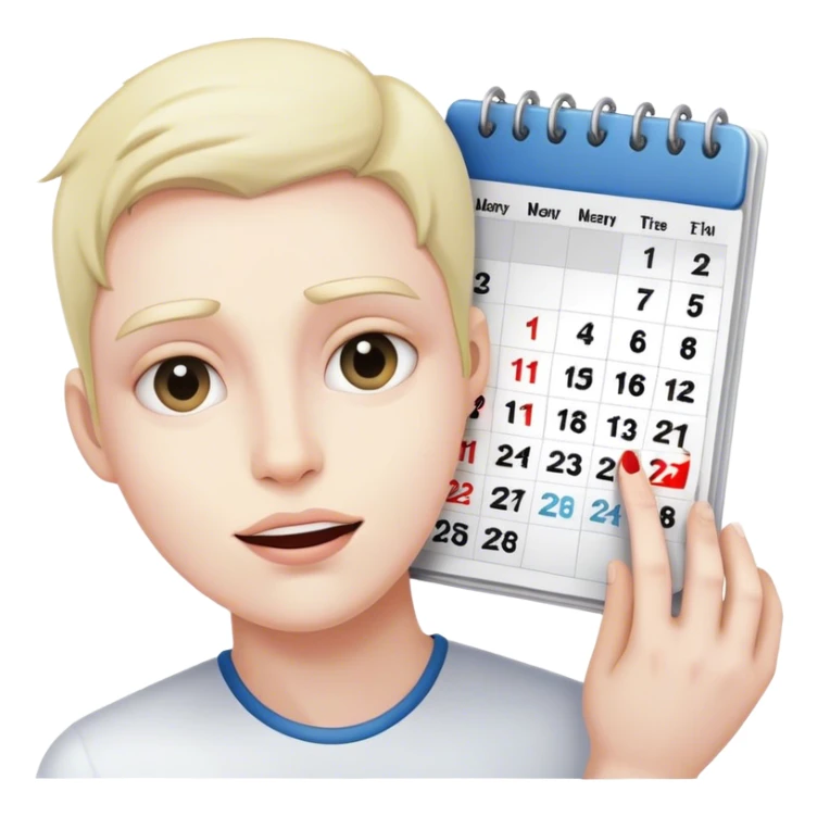 Flipping the calendar of January. sticker