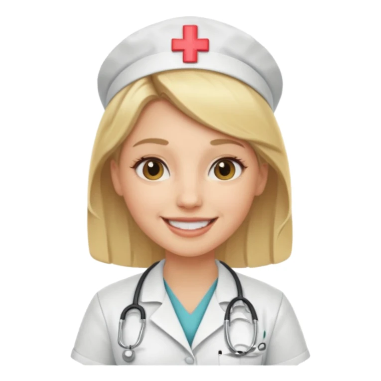 Hot nurse blonde wild short hair sticker