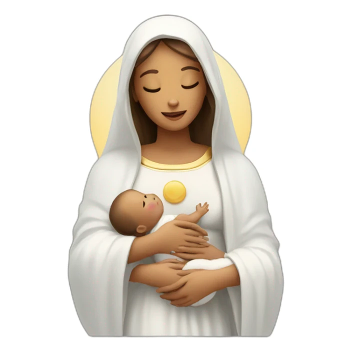 holy Mary with baby Jesus sticker