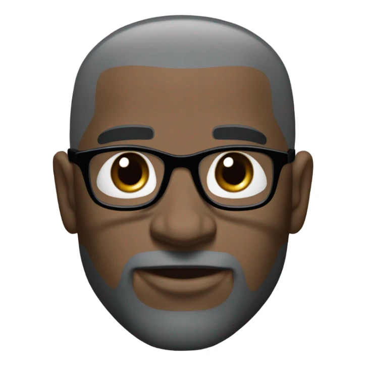 deon sanders with small round face and suit and glasses and buzz cut and small black eyes and small gray bearded and small black eyes and wrinkled forehead sticker