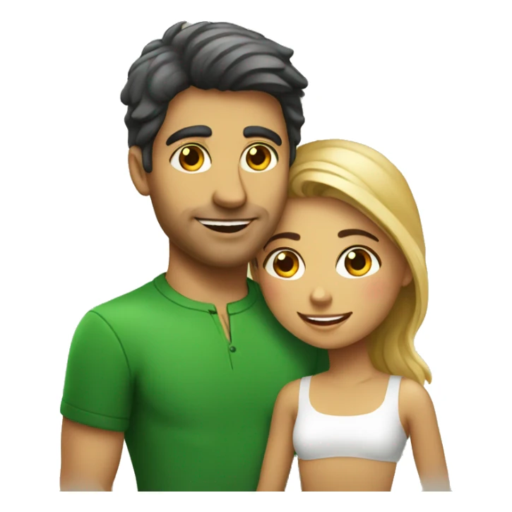 Brazilian girl and italian man abracing sticker