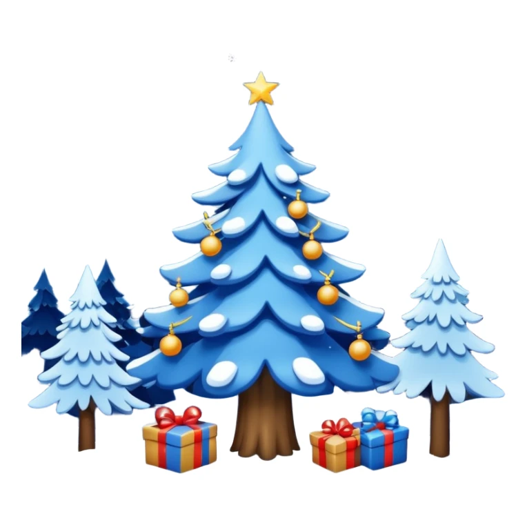 Blue Christmas Night  sticker