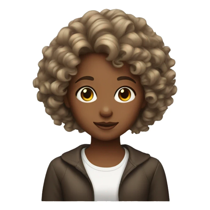 Girl with curly highlights sticker