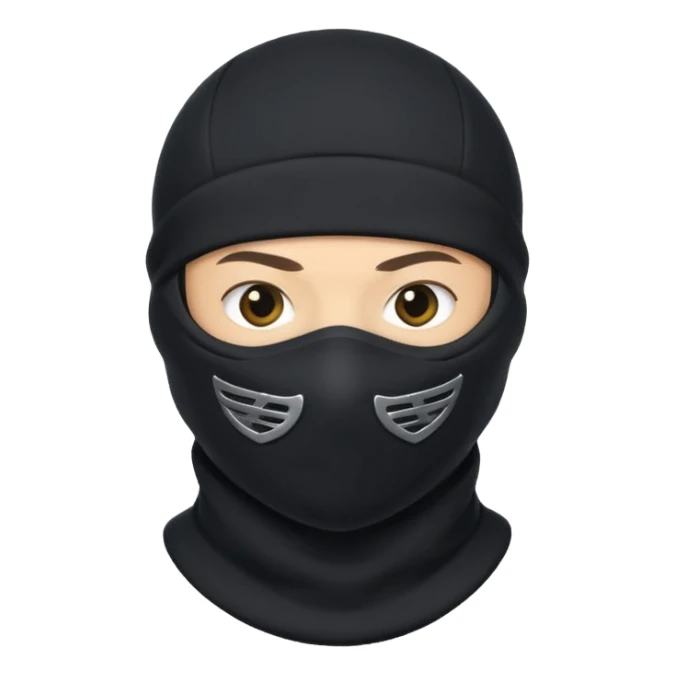 Black fabric Limbless ninja/robber balaclava ball sphere! It’s rollable sticker
