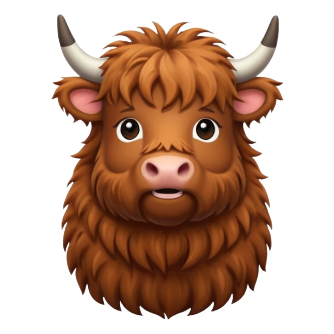 Miniature highland cow sticker