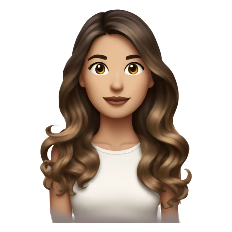 very pretty brunette girl with balayage  sticker