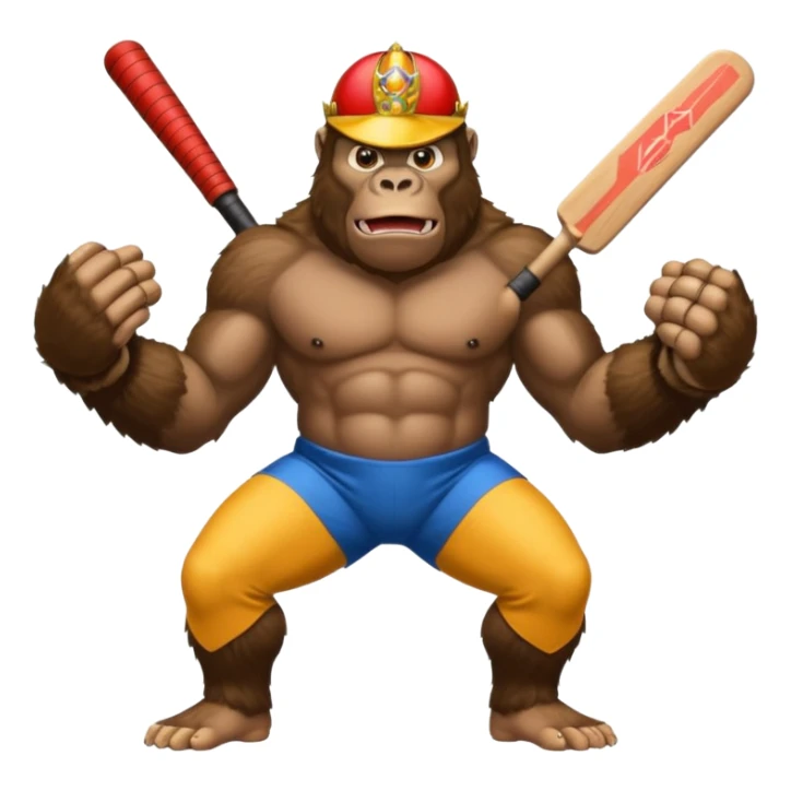 king kong cricket dress sticker