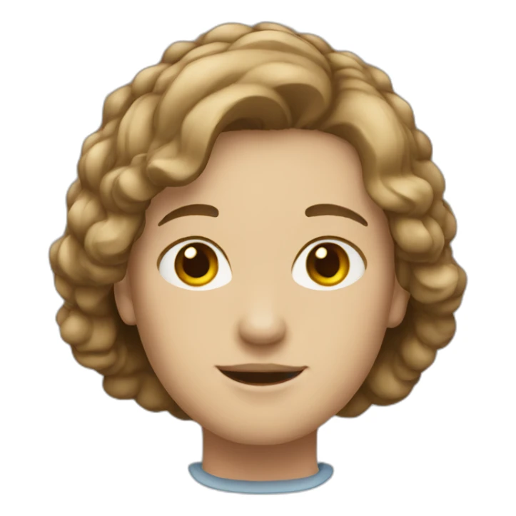 a white person short brown hair sticker